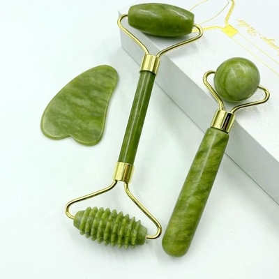 Podnoszenie twarzy Dwustronny Jade Roller Maszer do naturalnego piękna i podnoszenia twarzy