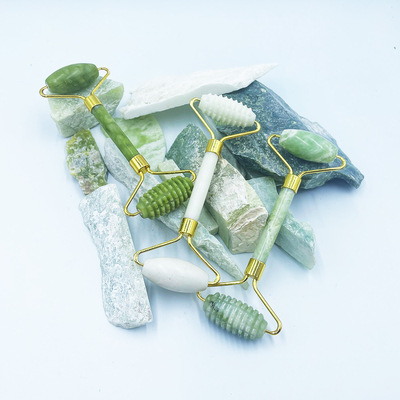 Przeciwstydzenie starzeniu Naturalny Kamień Różowy Biały Mini Skóra Twarzowa Niestandardowa Pudełka Magnetyczna Opakowanie Zielony Jade Roller