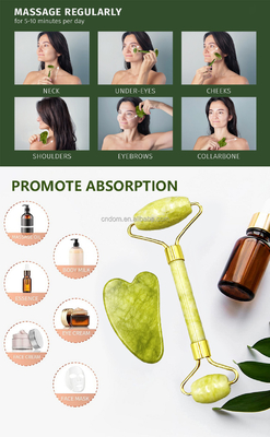 Przeciwstydzenie starzeniu Naturalny Kamień Różowy Biały Mini Skóra Twarzowa Niestandardowa Pudełka Magnetyczna Opakowanie Zielony Jade Roller