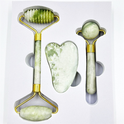 Home Jade Roller z naturalnym Xiuyan Stone Beauty Green Facial Ice Roller i Custom Box