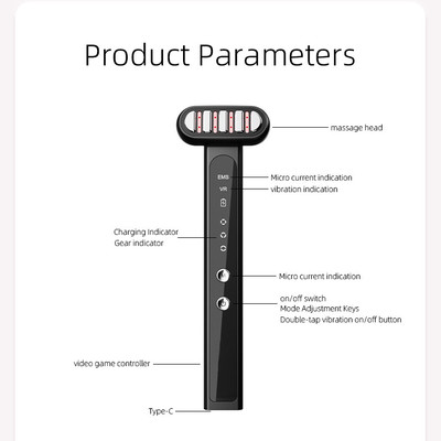 USB Ładowanie Oczówka Światło Wanda Terapia Wanda Ems Wibrujący Masażer Twarzy Podnoszący Oko 46G