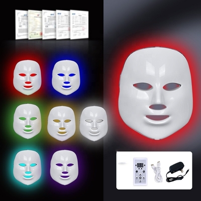 LED Face Light Therapy Mask 2023 Model Anti Acne 7 Kolor wodoodporny NO Home