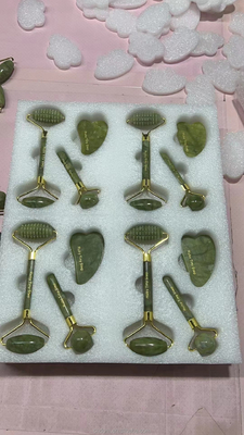 2023 Najnowsze modele Yin Yang Gua Sha Set 100% naturalny Jade Roller do pielęgnacji skóry i twarzy