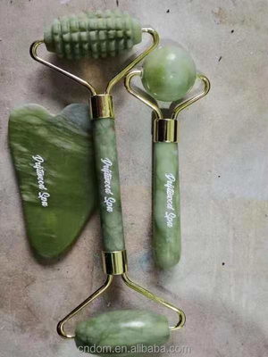 2023 Najnowsze modele Yin Yang Gua Sha Set 100% naturalny Jade Roller do pielęgnacji skóry i twarzy