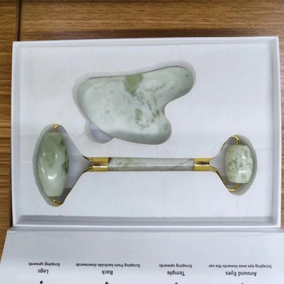 2023 Najnowsze modele Yin Yang Gua Sha Set 100% naturalny Jade Roller do pielęgnacji skóry i twarzy