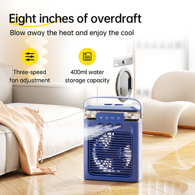 Silk Screen Printing Logo 2024 Design Mini USB Portable Rechargeable Fan z baterią