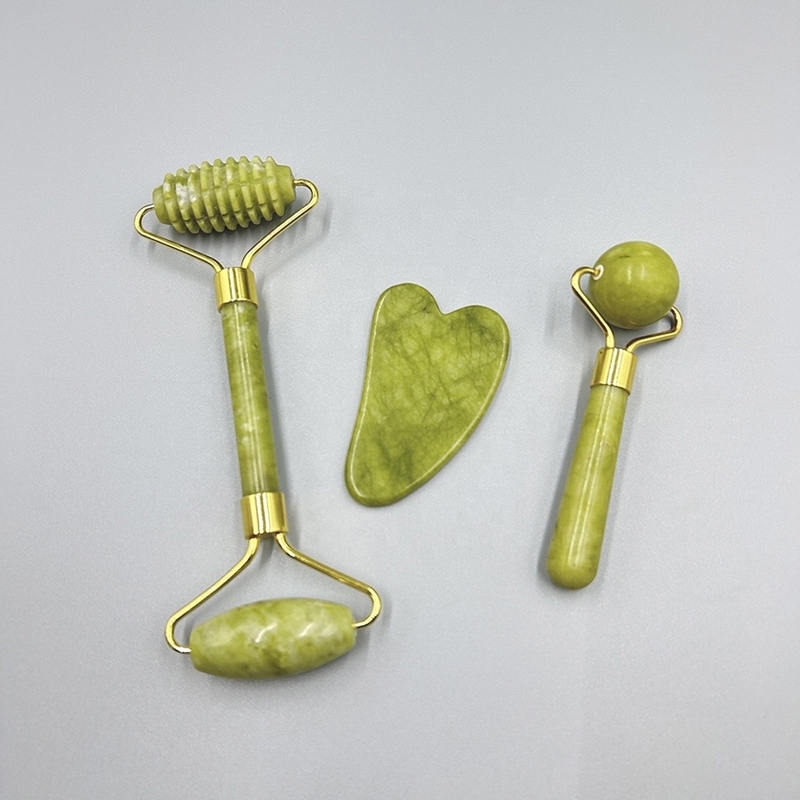 19*16*5cm Ręczny Mini Jade Roller Private Label Face Lifting Gua Sha Set Box Tools 2023