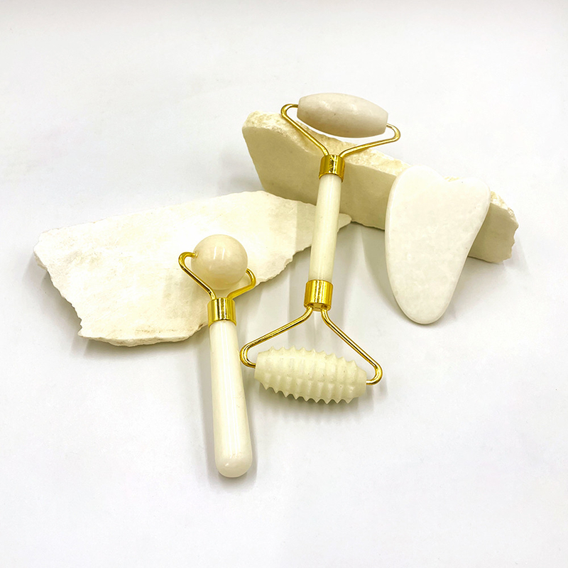 2023 Najnowsze modele Yin Yang Gua Sha Set 100% naturalny Jade Roller do pielęgnacji skóry i twarzy